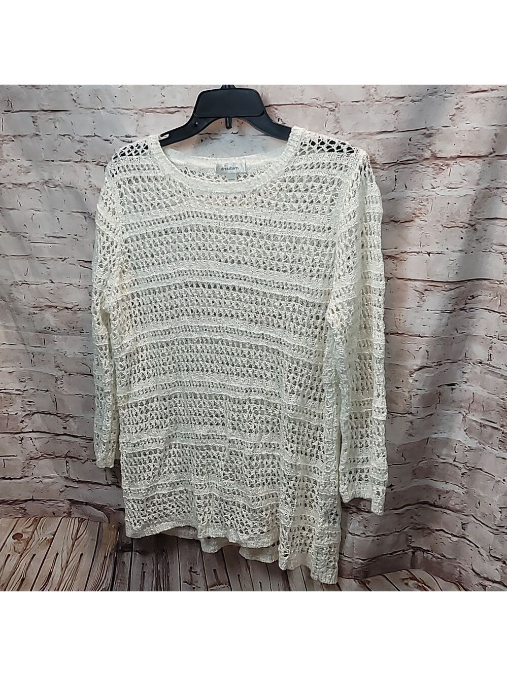 Dress barn sweater crochet women's 1x
